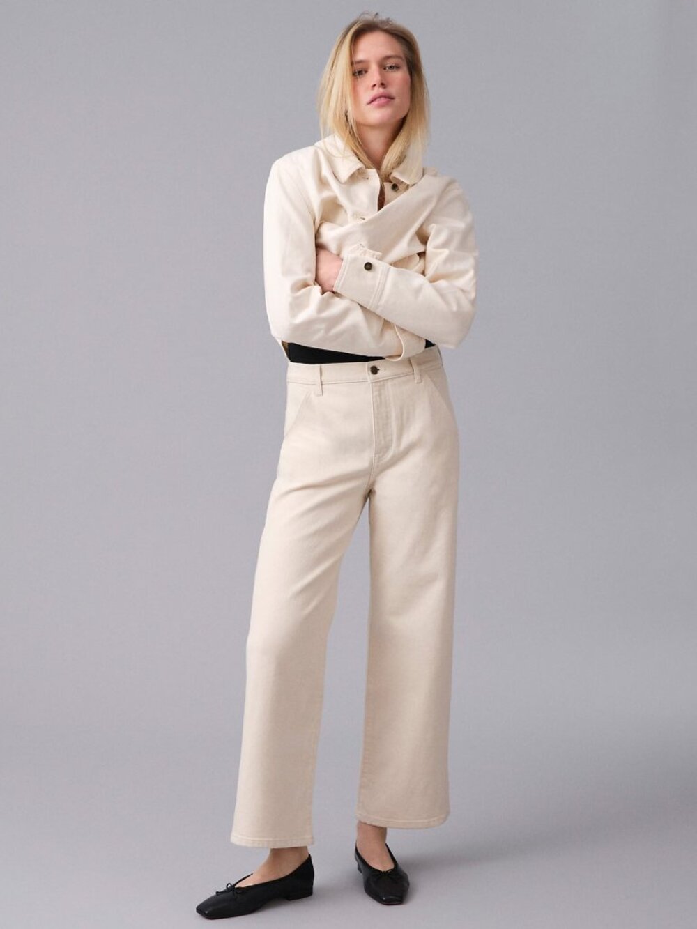 J. Crew Petite utility slim-wide jean